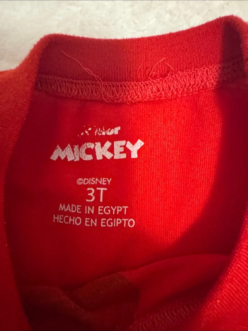 Disney Red and Gray Mickey Mouse Pajama Set